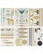 Wrapables Celebrity Inspired Temporary Tattoos in Metallic Gold Silver and Black (6 Sheets), Large, Indian Motif